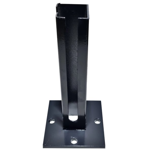 Pfostenfußplatte Eckpfosten 15 cm x 15 cm Anthrazit