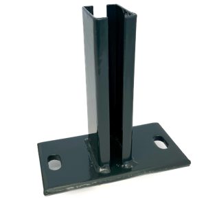 Pfostenfußplatte Eco Kurz 15 cm x 15 cm x 10 cm Anthrazit