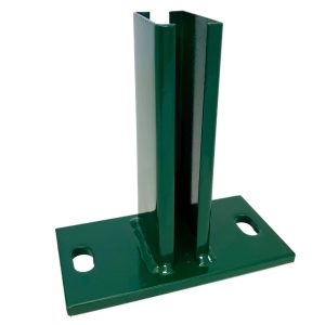 Pfostenfußplatte Eco Kurz 15 cm x 15 cm x 10 cm Moosgrün