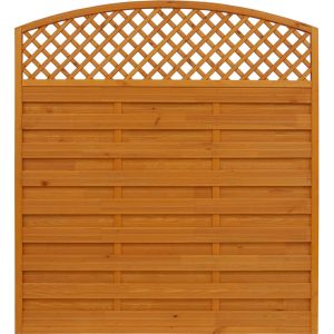 Sichtschutzzaun Element Bordeaux Pinienfarben 180/195 cm x 180 cm
