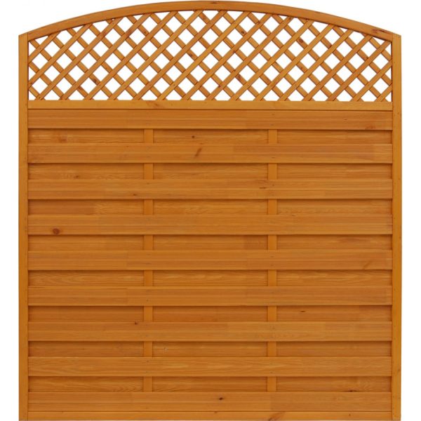 Sichtschutzzaun Element Bordeaux Pinienfarben 180/195 cm x 180 cm
