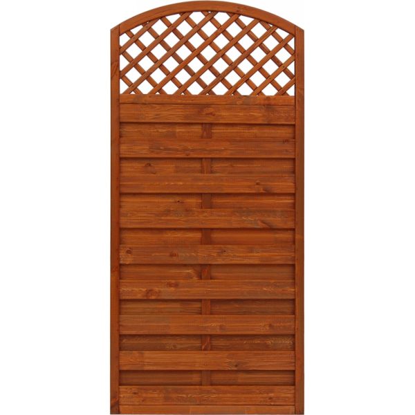 Sichtschutzzaun Element Bordeaux Teakfarben 180/195 cm x 90 cm