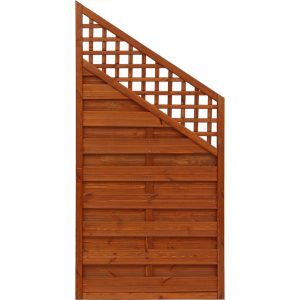 Sichtschutzzaun Element Bordeaux Teakfarben 180x120 cm x 90 cm