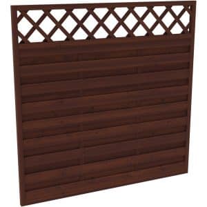 Sichtschutzzaun-Element Country Braun lasiert 180 cm x 180 cm