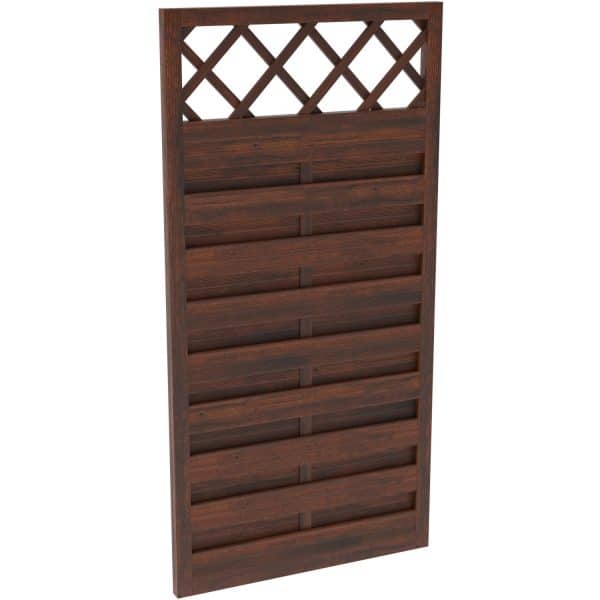 Sichtschutzzaun-Element Country Braun lasiert 180 cm x 90 cm