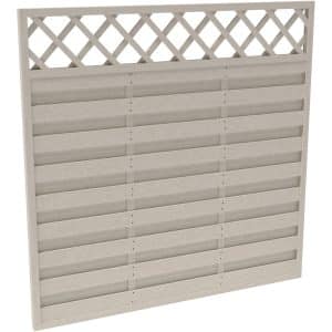 Sichtschutzzaun-Element Country Cream lasiert 180 cm x 180 cm