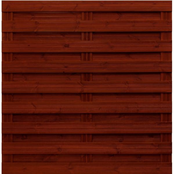 Sichtschutzzaun-Element Goch Braun lasiert 180 cm x 180 cm
