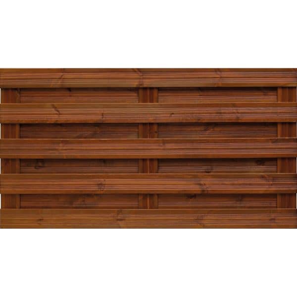Sichtschutzzaun-Element Goch Braun lasiert 90 cm x 180 cm