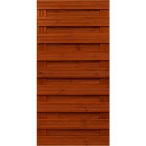 Sichtschutzzaun-Element Goch Teakfarben lasiert 180 cm x 90 cm
