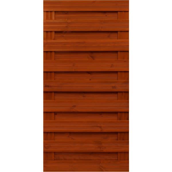 Sichtschutzzaun-Element Goch Teakfarben lasiert 180 cm x 90 cm