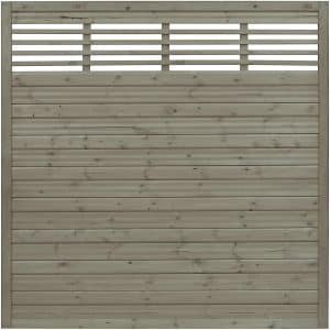 Sichtschutzzaun Element Nicea Grau 180 cm x 180 cm