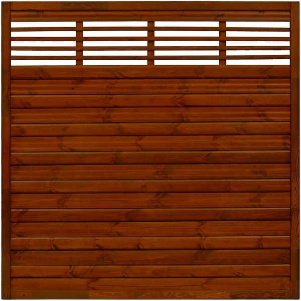 Sichtschutzzaun Element Nicea Teakfarben 180 cm x 180 cm