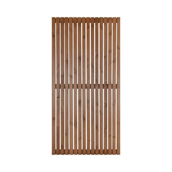 Sichtschutzzaun-Element Quadra 90 cm x 180 cm Natur Lackiert
