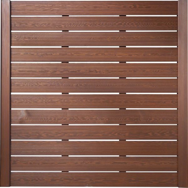 Sichtschutzzaun-Element Typ 136 180 cm x 180 cm Tabakfarben