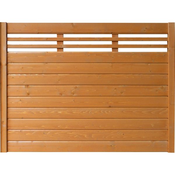 Sichtschutzzaun-Element Typ 137 180 cm x 135 cm Kirschbaumfarben
