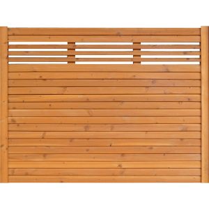 Sichtschutzzaun-Element Typ 138 180 cm x 135 cm Kirschbaumfarben