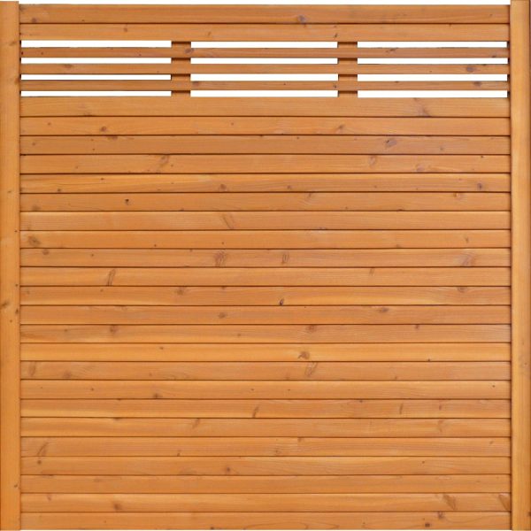 Sichtschutzzaun-Element Typ 138 180 cm x 180 cm Kirschbaumfarben
