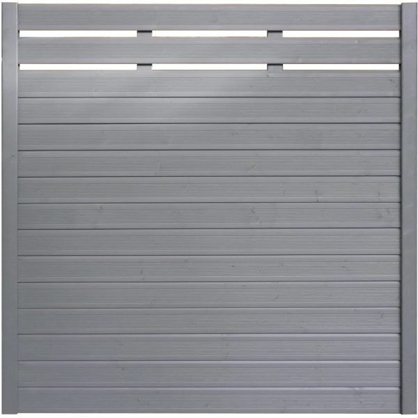 Sichtschutzzaun-Element Typ 139 180 cm x 180 cm Basaltgrau