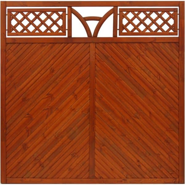Sichtschutzzaun Toulon 180 cm x 180 cm Teak