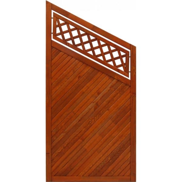 Sichtschutzzaun Toulon 180/135 cm x 90 cm Teak