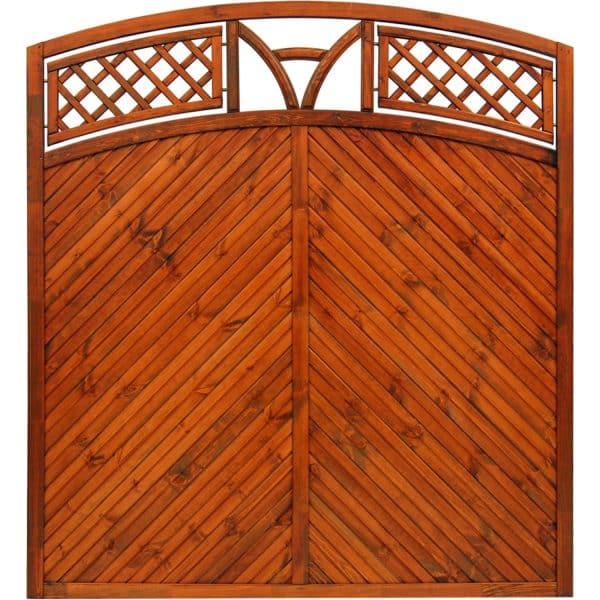 Sichtschutzzaun Toulon 180/195 cm x 180 cm Teak