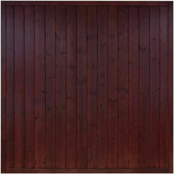 Sichtschutzzaunelement Oxford Braun lackiert 180 cm x 180 cm