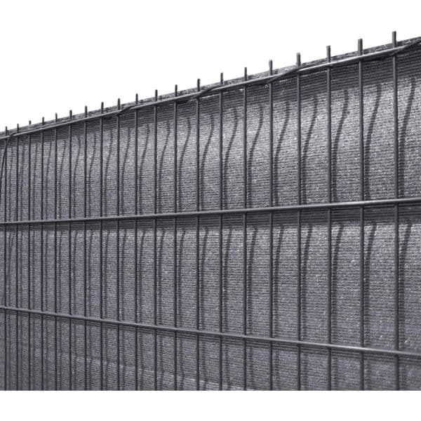 Solid Sichtschutzblende Anthrazit Grobe Struktur aus HDPE 140 cm x 500 cm