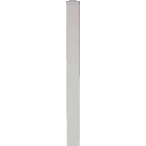 T & J Kunststoffpfosten Lightline Silbergrau zum Einbetonieren 9 x 9 x 150 cm