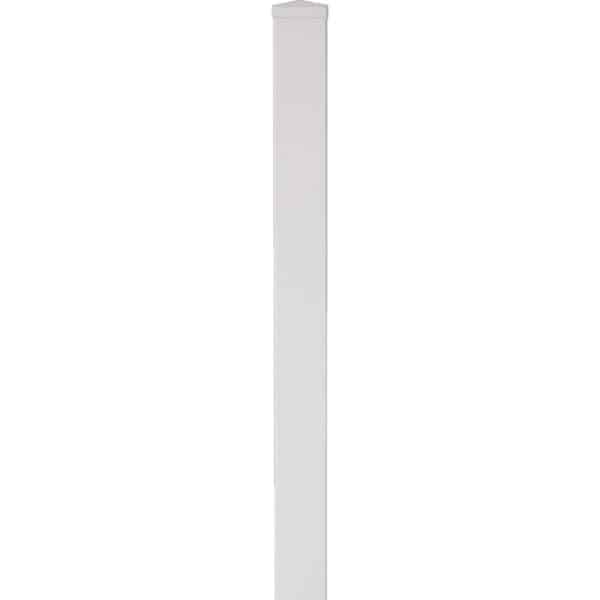 T & J Kunststoffpfosten Lightline Weiß zum Einbetonieren 9 x 9 x 150 cm