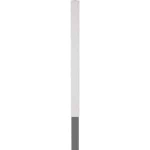 T & J Kunststoffpfosten Lightline Weiß  zum Einbetonieren 9 x 9 x 240 cm