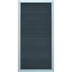 T & J Malö-Serie Anthrazit 90 cm x 180 cm WPC-Zaun Alu-Rahmen