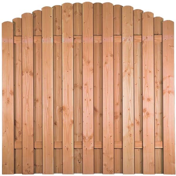 T & J Sichtschutzzaun Baseno-Serie Bogen 180 x 180/160 cm Douglasie