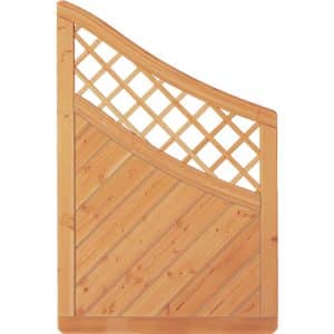 T & J Sichtschutzzaun Classico mit Rankgitter Douglasie 90 x 140/90