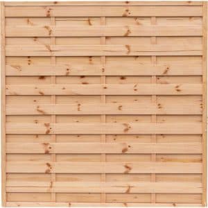 T & J Sichtschutzzaun Maxi Massiv Lärche Optik 180 x 180 cm