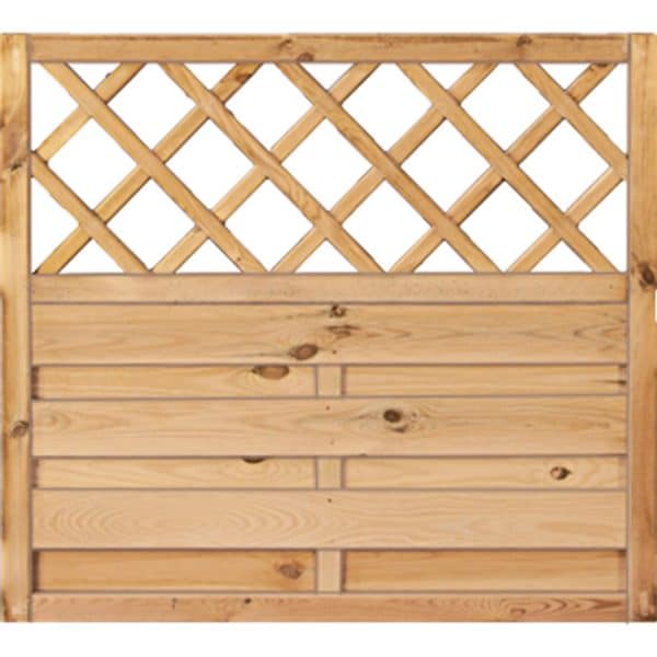 T & J Sichtschutzzaun Maxi-Massiv Ranki Grün 100 x 90 cm