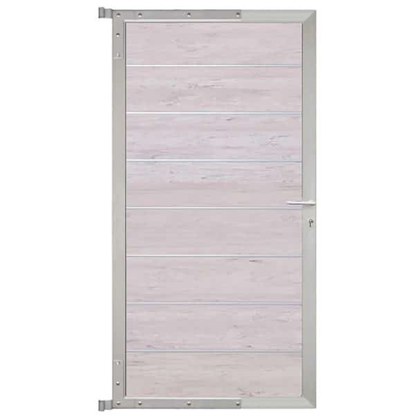T & J Tor für Sichtschutzzaun Gotland 90 cm x 175 cm Sand/ Silber