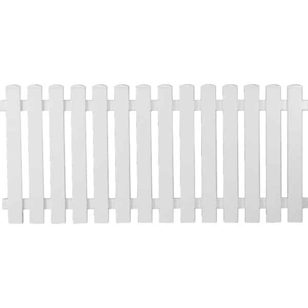 T & J Vorgartenzaun Lightline gerade Weiß 180 x 80 cm