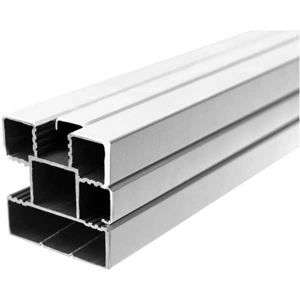 T&J Ecosteck-Pfosten Aluminium Silber 68 x 68 x 2400 mm
