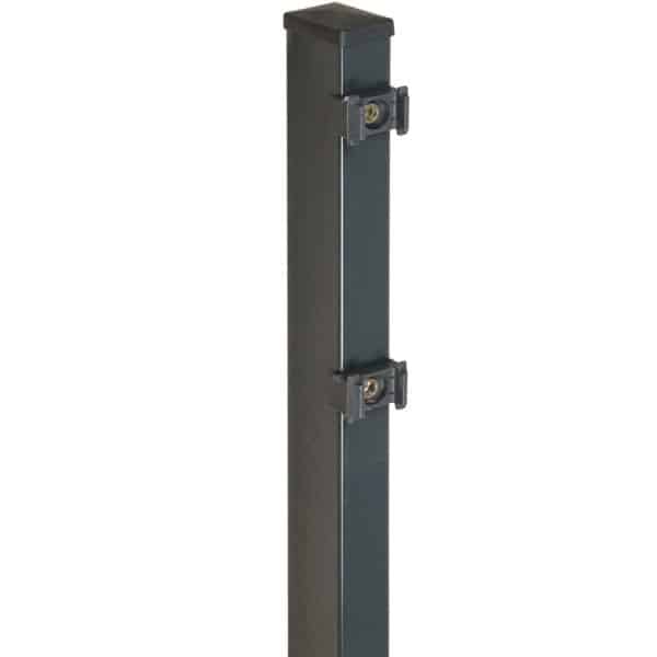Vierkant-Zaunpfosten für Doppelstabmatten  6 cm x 4 cm x 240 cm Anthrazit