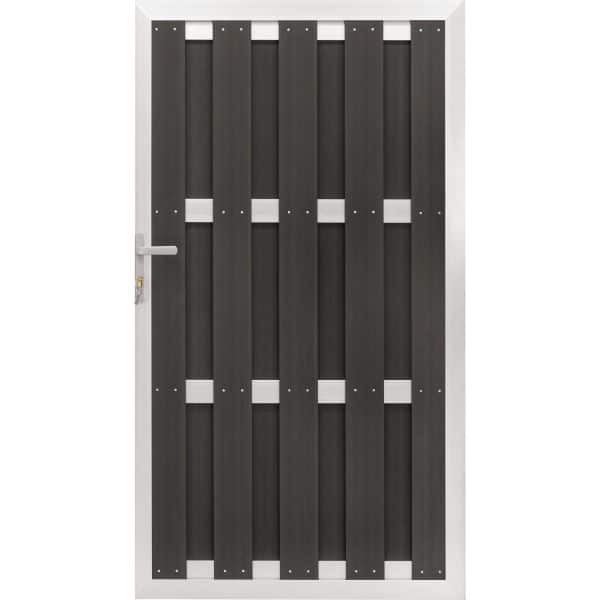 WPC-Tür Aluminium Anthrazit 180 cm x 100 cm