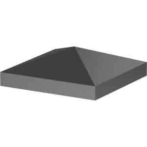 ZacAlu Abdeckkappe Metall für Zaunpfosten 73 x 73 Anthrazit