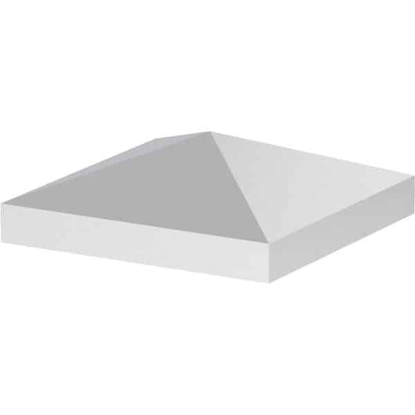 ZacAlu Abdeckkappe Metall für Zaunpfosten 73 x 73 Silbergrau