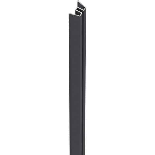 ZacAlu Aufnahmeleiste 2 mm - 4 mm für Aluminium-Zaunpfosten Anthrazit 190 cm