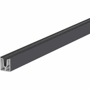 ZacAlu Endprofil Anthrazit 180 cm für WPC Diele 179 x 21