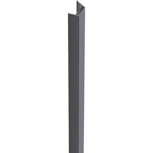 ZacAlu Nutabdeckleiste für Aluminium-Zaunpfosten Silbergrau 190 cm