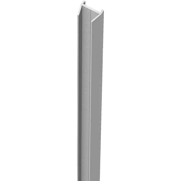 ZacAlu Wandanschlussleiste für Zaunfüllung Silbergrau 190 cm