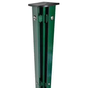 Zauneckpfosten für Doppelstabmattenzaun Abdeckleiste Moosgrün 60 cm