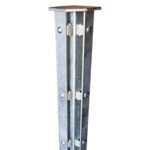 Zauneckpfosten für Doppelstabmattenzaun Abdeckleiste Zink 140 cm