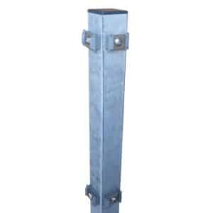 Zauneckpfosten für Doppelstabmattenzaun Klemmplättchen Zink 80 cm