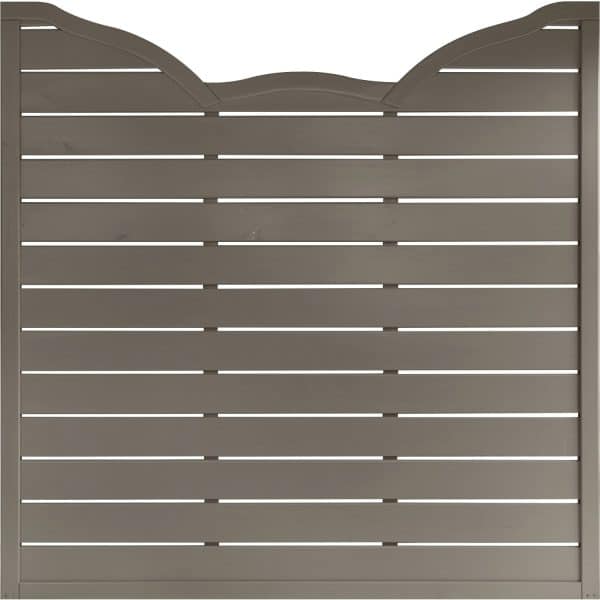 Zaunelement Calais LS Bogen 180 cm x 180 cm Grau